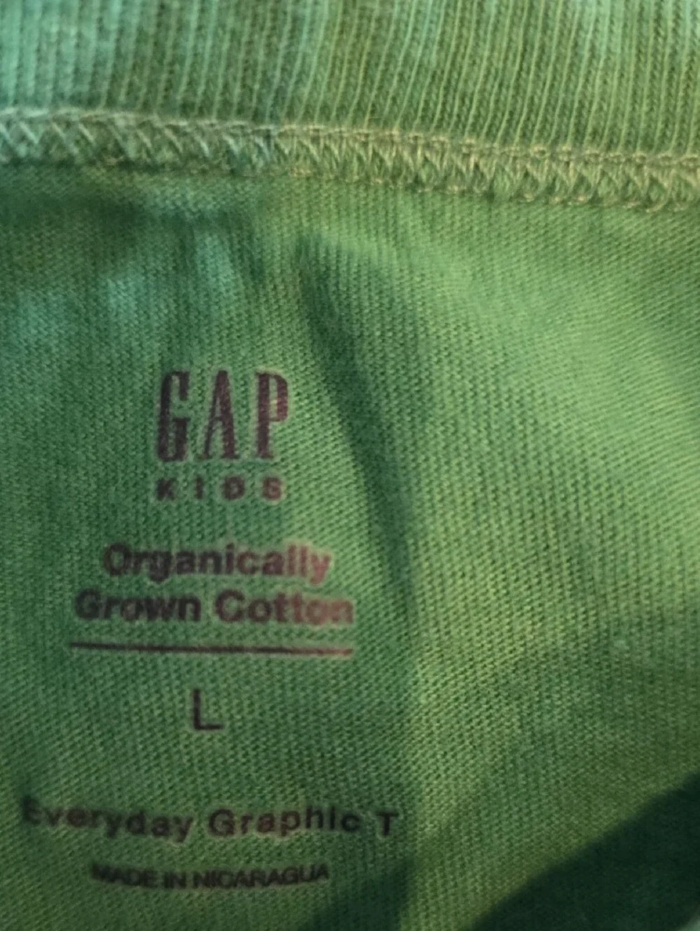 NWOT. Size Large. GAP Short Sleeve Tee with Yellow Lucky Graphic